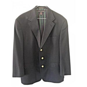 Tommy Hilfiger Blazer Men's Black Wool 3 Button Sport Coat Jacket 42 Reg.